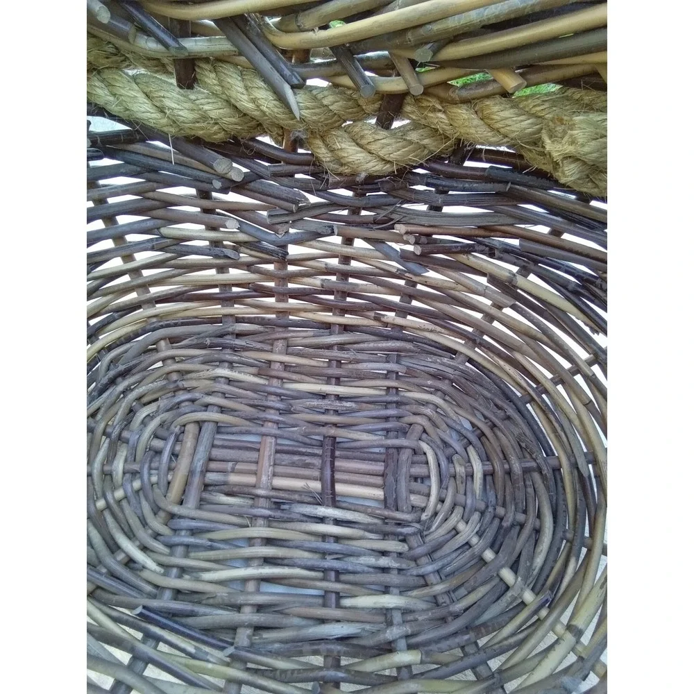 Woven Basket with Rope Handles